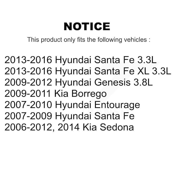 Front Semi-Metallic Disc Brake Pads For Hyundai Santa Fe Kia Sedona Genesis Entourage XL